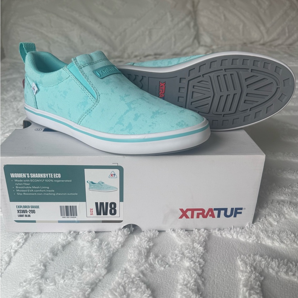 XTRATUF Women's Sharkbyte Eco Aqua Slip-On Deck Shoes NWT